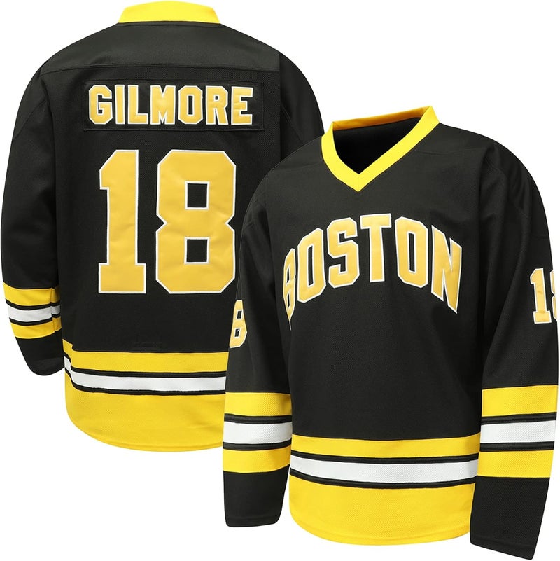 Atonmore Happy Gilmore #18 Jersey Boston Adam Sandler 1996 Movie Ice Hockey Jersey Stitched S-XXXL, 90S Hip Hop Clothing for Party - Image 1